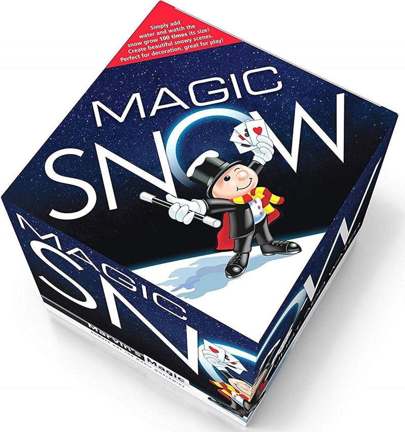 Marvins Magic Marvin’s Magic Snow in Seconds – Instant Snow Powder Kit | Just Add Water Snow for Sensory Play, Decorations & Creativity | Safe, Reusable, Indoor Snow for Kids & Parties - Image 1